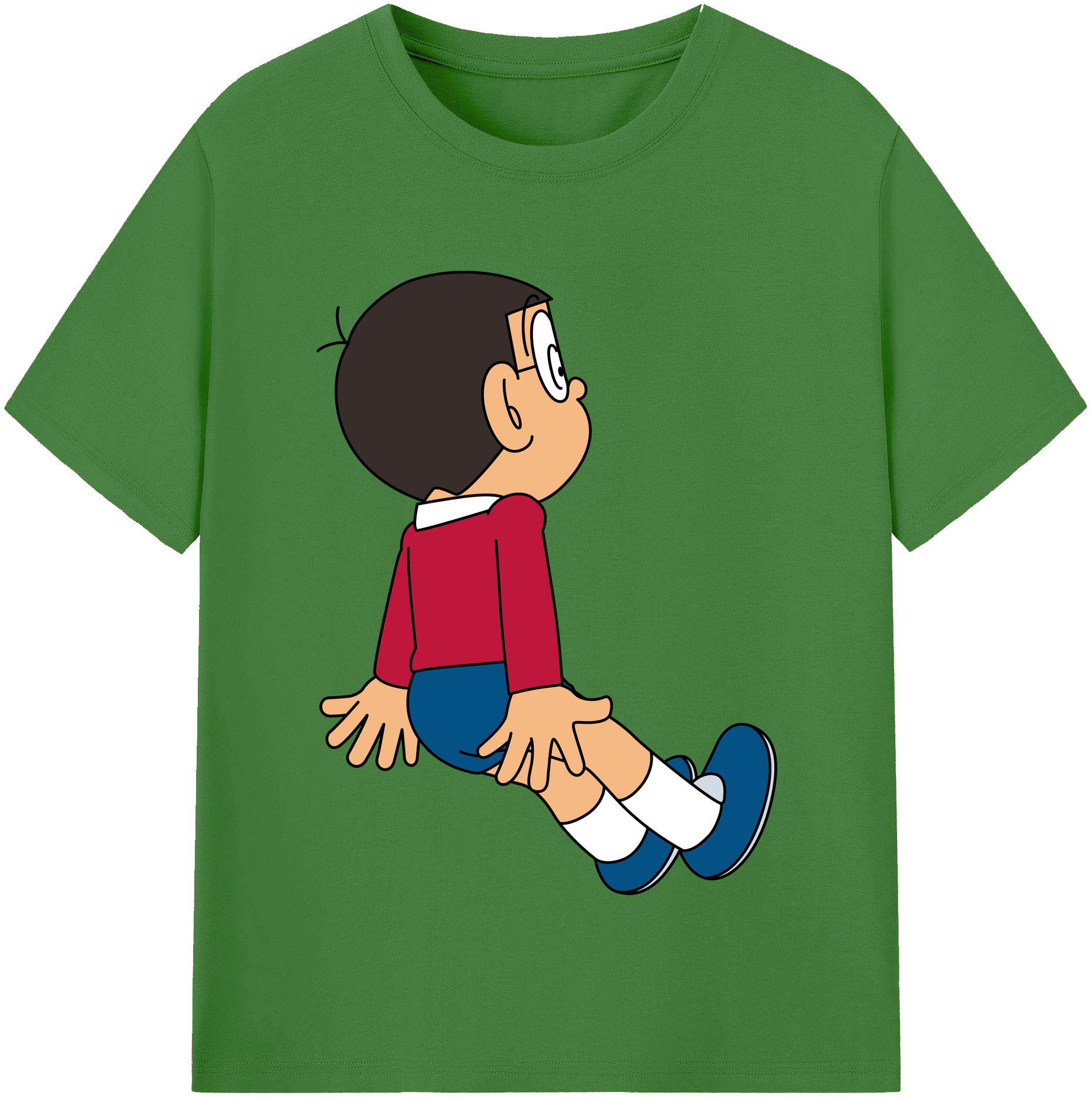 （画像用） ドラえもん 野比 のび太 Doraemon Nobita Nobi レディースカジュアルプリントTシャツ（綿100％）